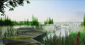 月亮岛三维工业动画