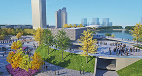 船山文化广场三维规划动画